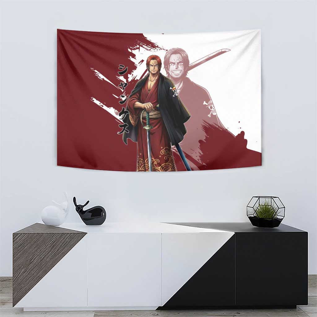 One Piece Shanks Red Hair Tapestry Japanese Anime Graphic