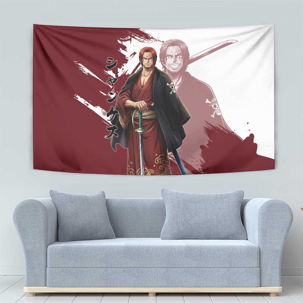 One Piece Shanks Red Hair Tapestry Japanese Anime Graphic