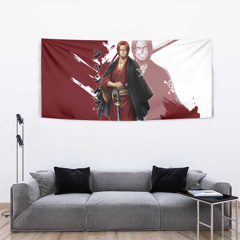 One Piece Shanks Red Hair Tapestry Japanese Anime Graphic