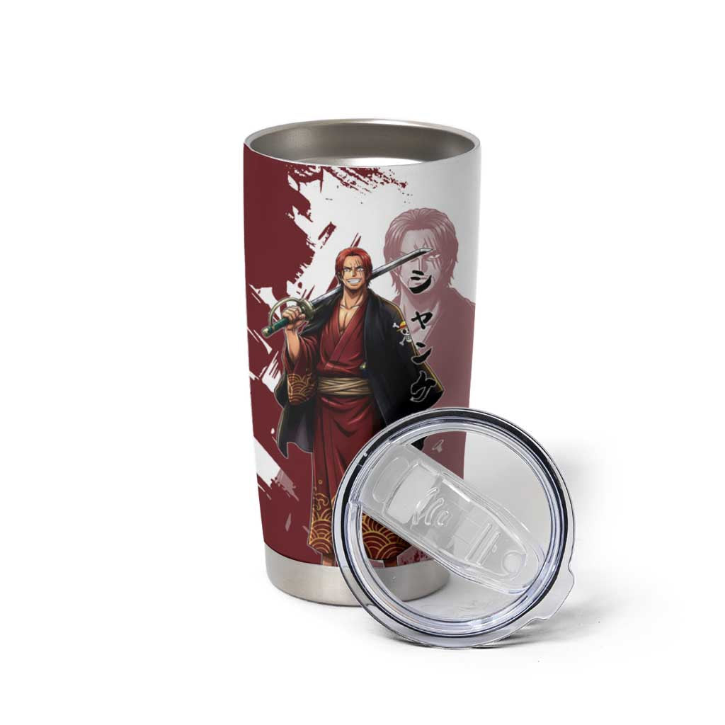 One Piece Shanks Red Hair Tumbler Cup Japanese Anime Graphic