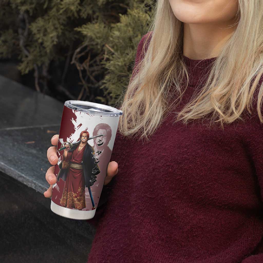 One Piece Shanks Red Hair Tumbler Cup Japanese Anime Graphic
