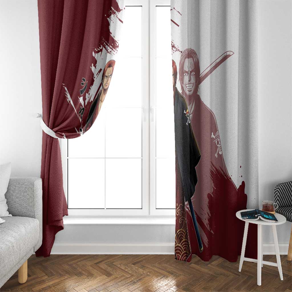 One Piece Shanks Red Hair Window Curtain Japanese Anime Graphic