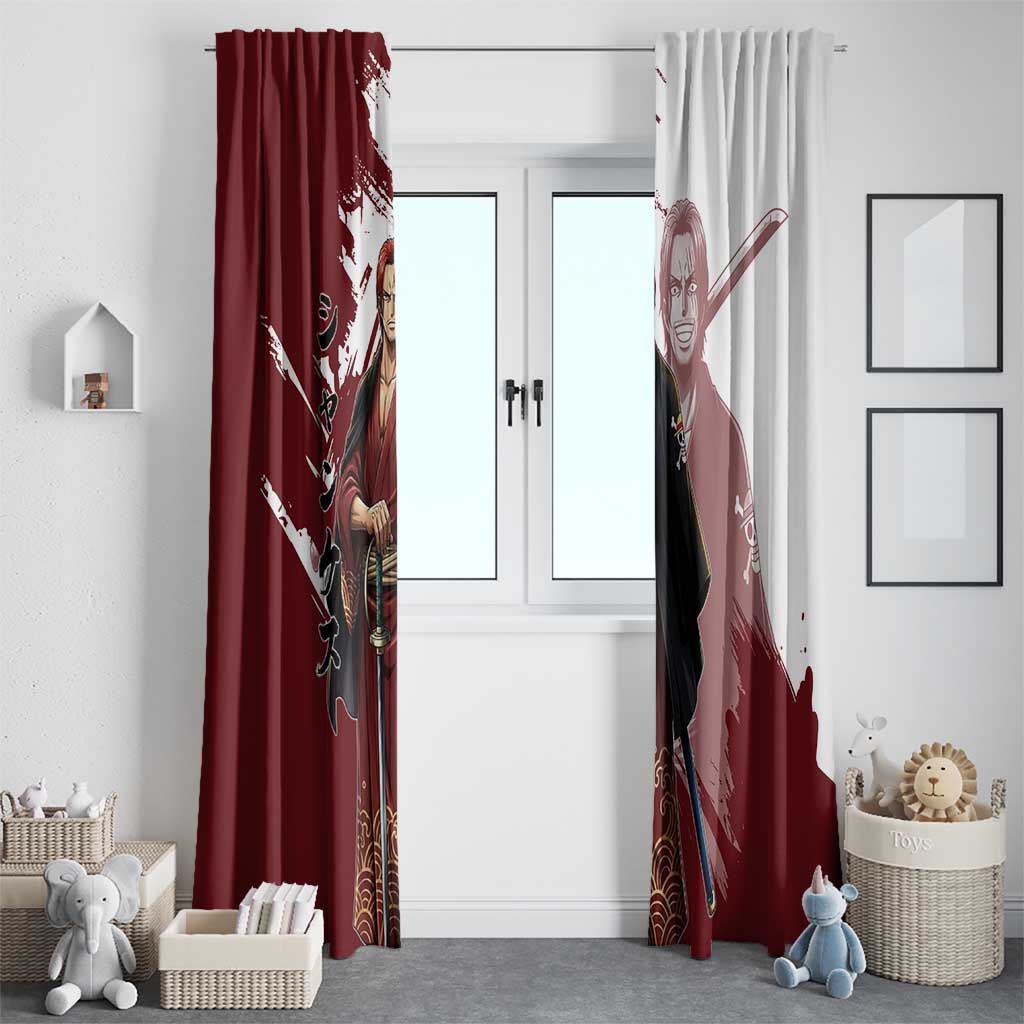 One Piece Shanks Red Hair Window Curtain Japanese Anime Graphic