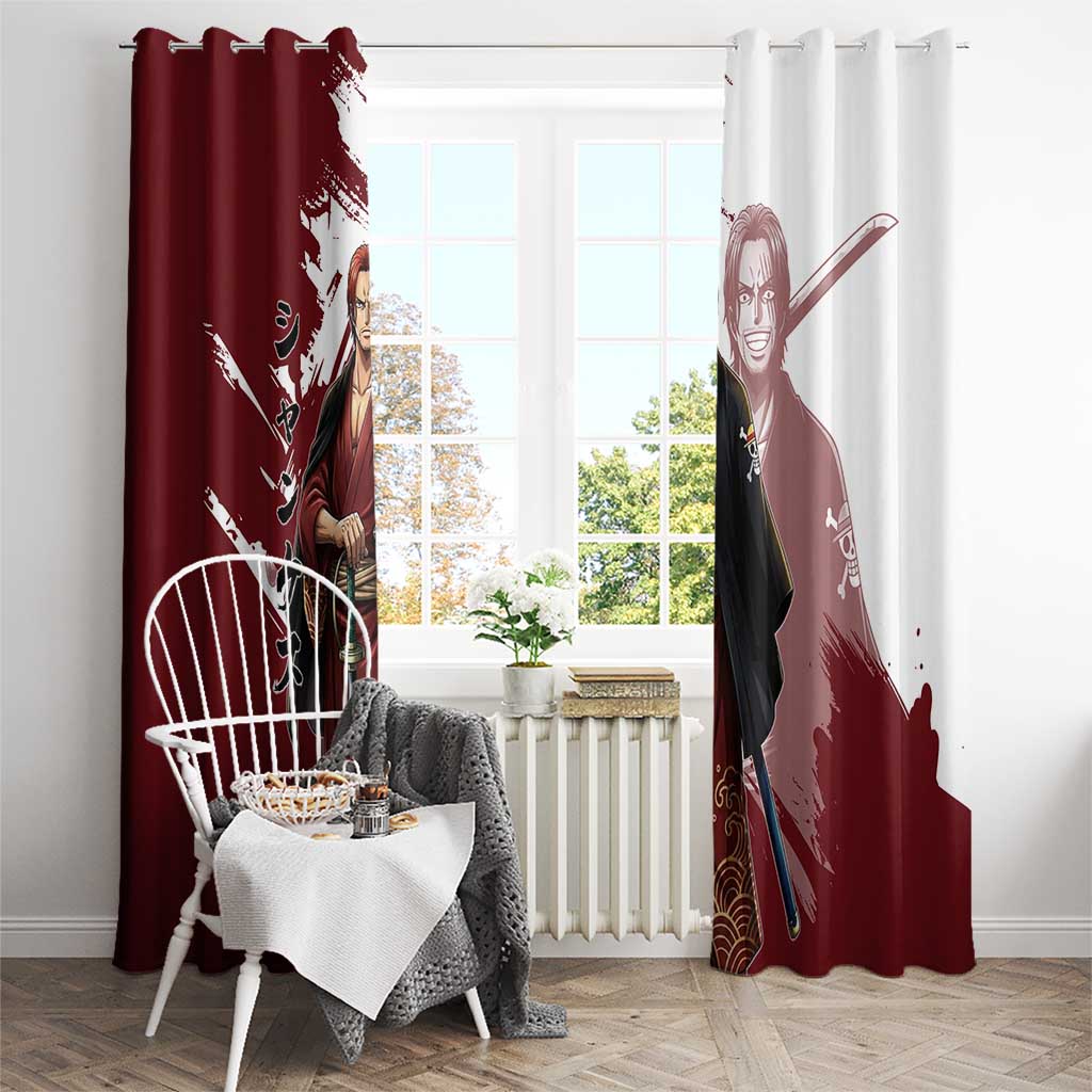 One Piece Shanks Red Hair Window Curtain Japanese Anime Graphic