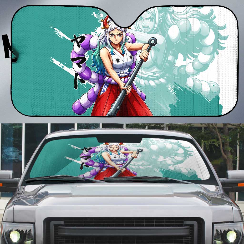 Yamato Oni Warrior One Piece Auto Sun Shade Japanese Anime Manga Graphic