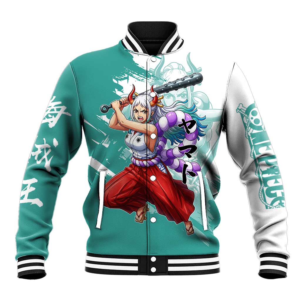 Yamato Oni Warrior One Piece Baseball Jacket Japanese Anime Manga Graphic