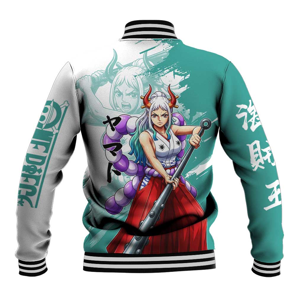 Yamato Oni Warrior One Piece Baseball Jacket Japanese Anime Manga Graphic