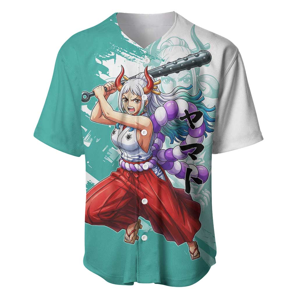 Yamato Oni Warrior One Piece Baseball Jersey Japanese Anime Manga Graphic