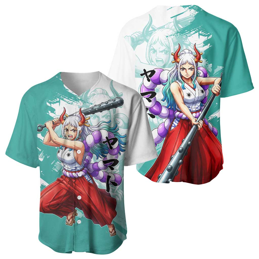 Yamato Oni Warrior One Piece Baseball Jersey Japanese Anime Manga Graphic