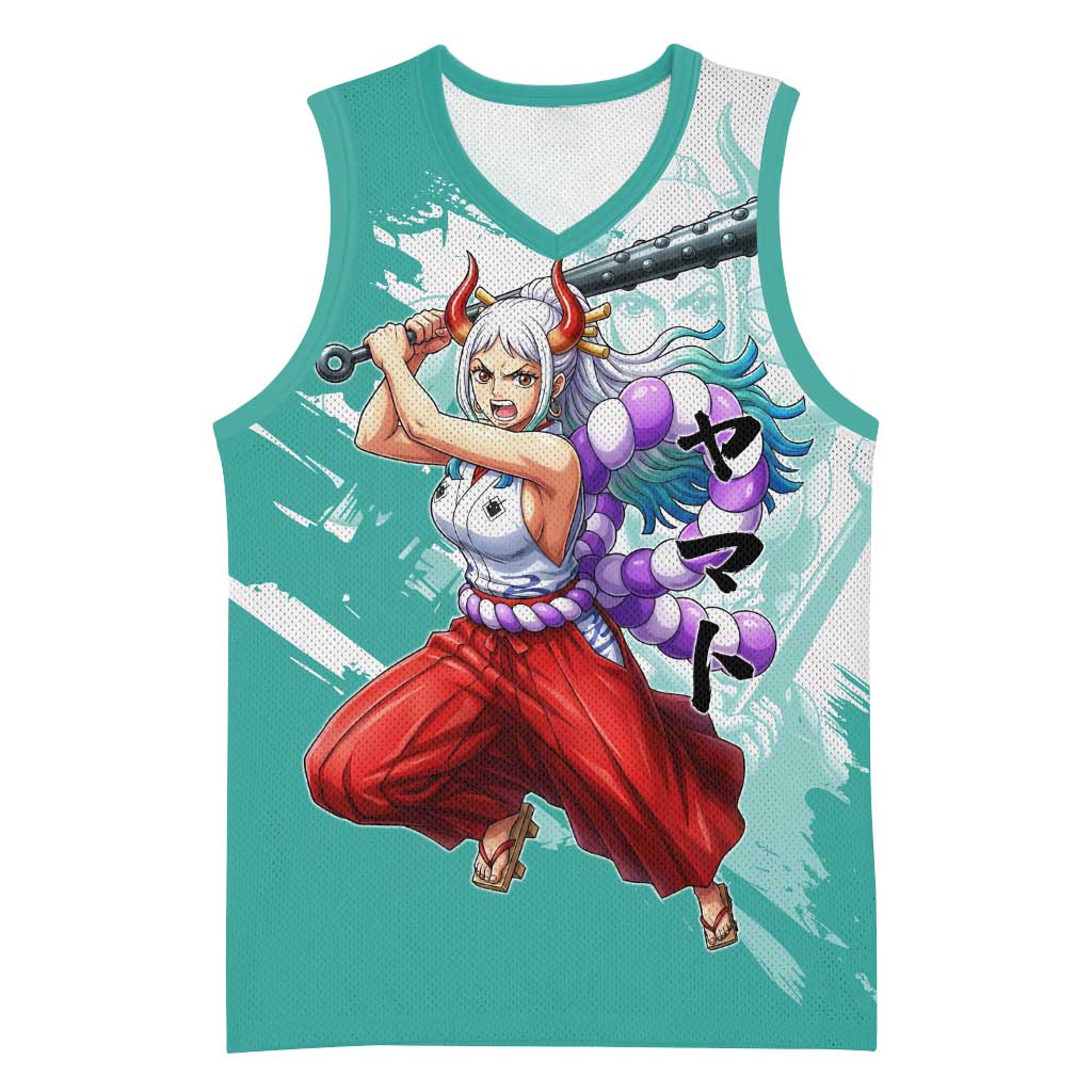 Yamato Oni Warrior One Piece Basketball Jersey Japanese Anime Manga Graphic