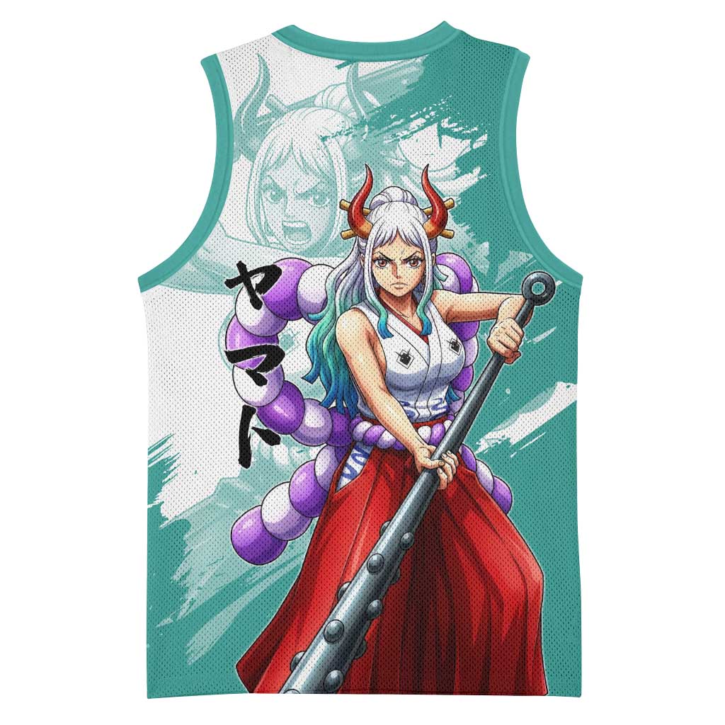 Yamato Oni Warrior One Piece Basketball Jersey Japanese Anime Manga Graphic