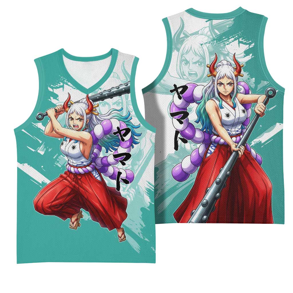 Yamato Oni Warrior One Piece Basketball Jersey Japanese Anime Manga Graphic