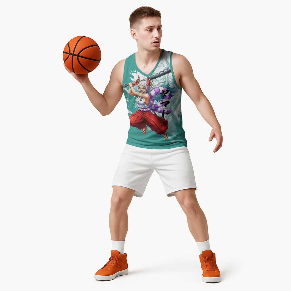Yamato Oni Warrior One Piece Basketball Jersey Japanese Anime Manga Graphic