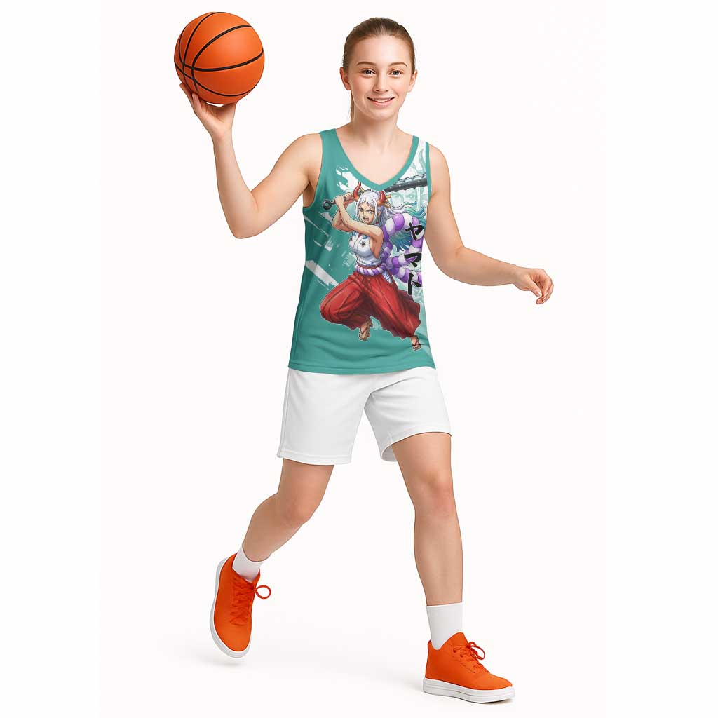 Yamato Oni Warrior One Piece Basketball Jersey Japanese Anime Manga Graphic