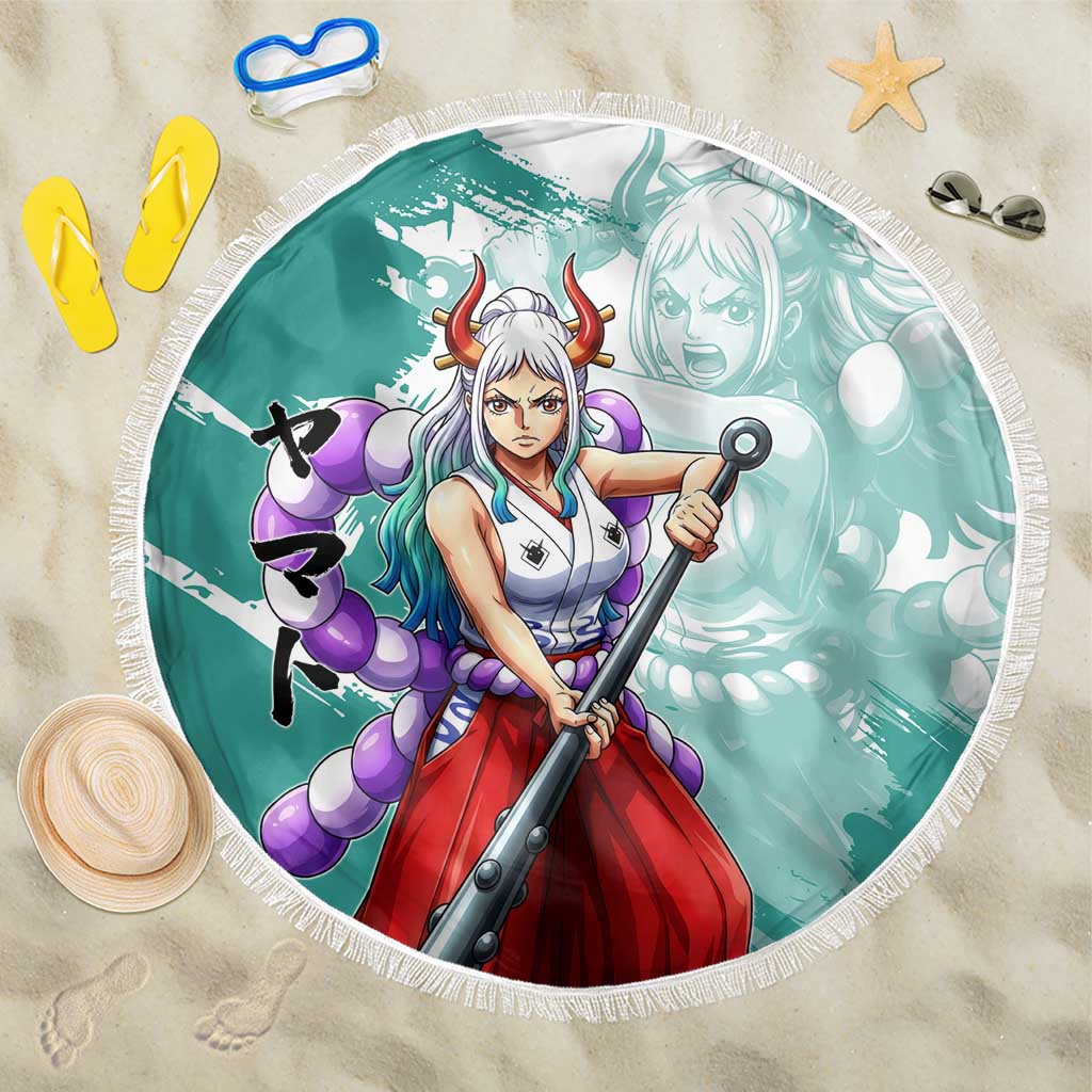 Yamato Oni Warrior One Piece Beach Blanket Japanese Anime Manga Graphic