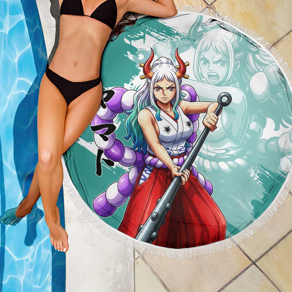 Yamato Oni Warrior One Piece Beach Blanket Japanese Anime Manga Graphic