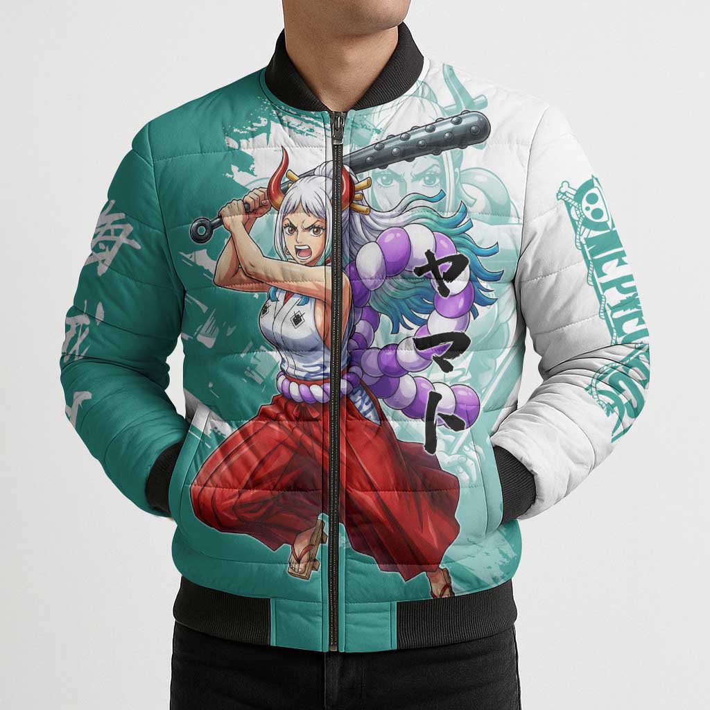 Yamato Oni Warrior One Piece Bomber Puffer Jacket Japanese Anime Manga Graphic