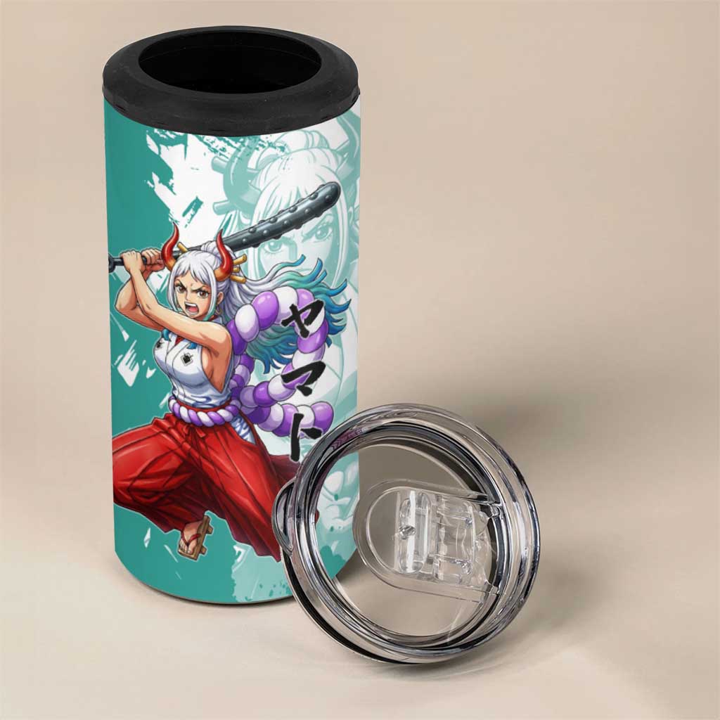 Yamato Oni Warrior One Piece 4 in 1 Can Cooler Tumbler Japanese Anime Manga Graphic