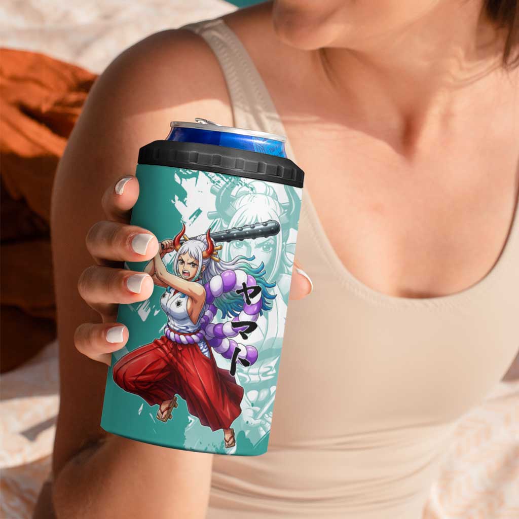 Yamato Oni Warrior One Piece 4 in 1 Can Cooler Tumbler Japanese Anime Manga Graphic