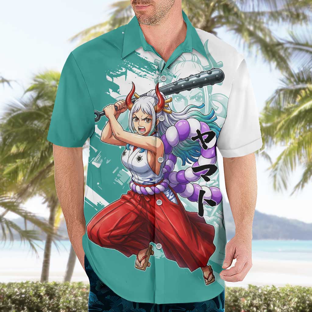 Yamato Oni Warrior One Piece Hawaiian Shirt Japanese Anime Manga Graphic