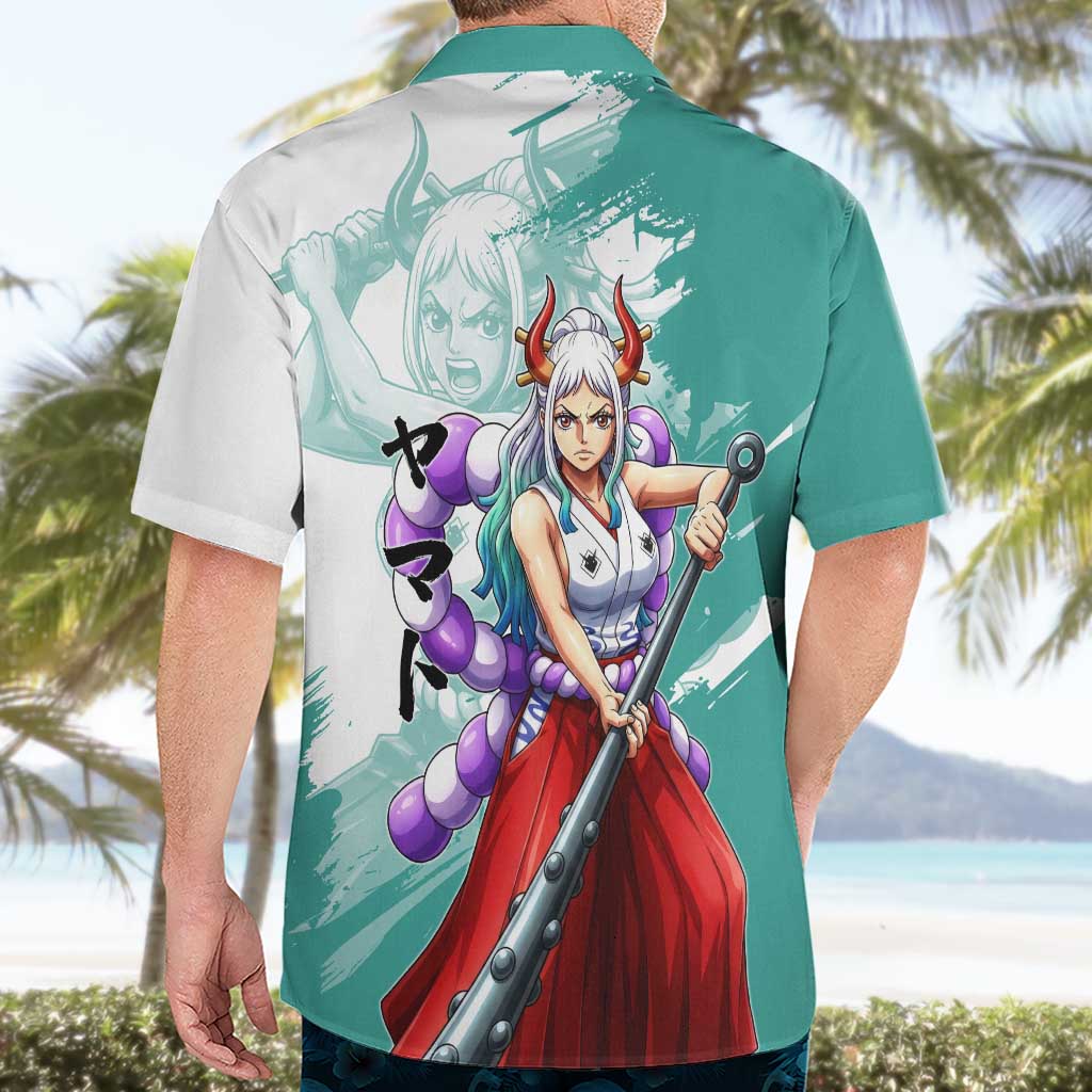 Yamato Oni Warrior One Piece Hawaiian Shirt Japanese Anime Manga Graphic