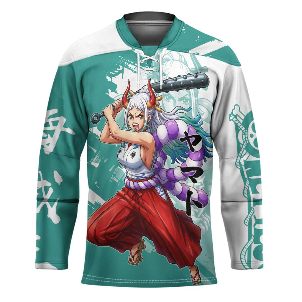 Yamato Oni Warrior One Piece Hockey Jersey Japanese Anime Manga Graphic
