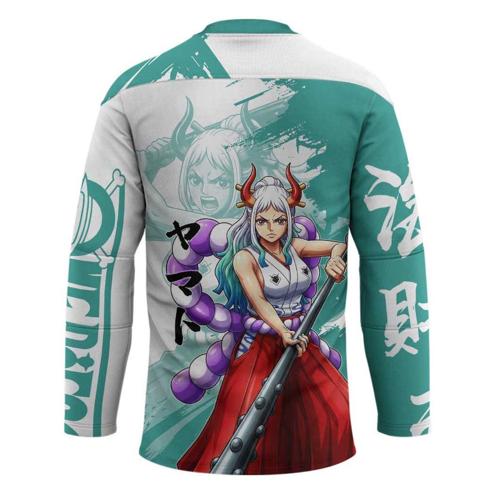 Yamato Oni Warrior One Piece Hockey Jersey Japanese Anime Manga Graphic