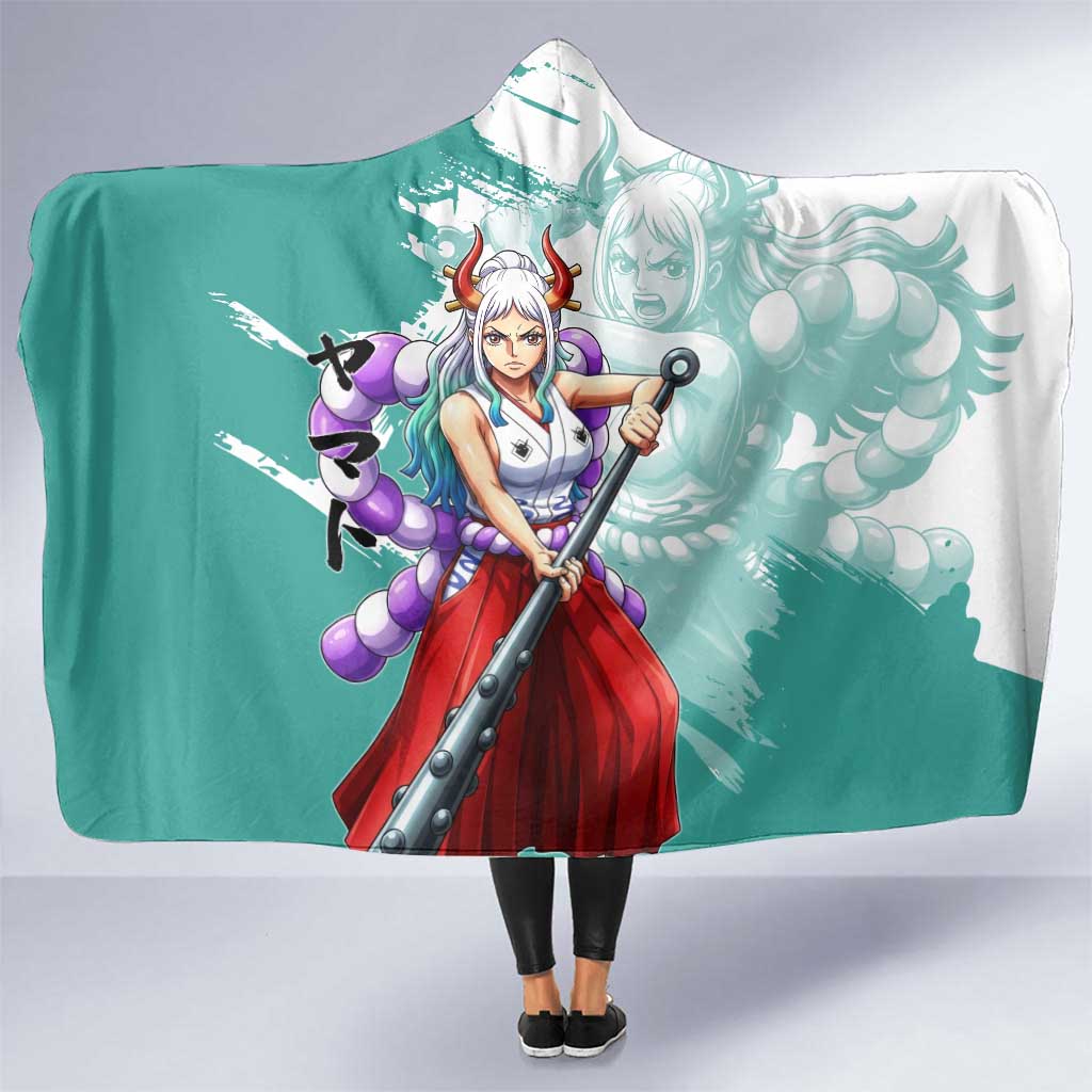 Yamato Oni Warrior One Piece Hooded Blanket Japanese Anime Manga Graphic