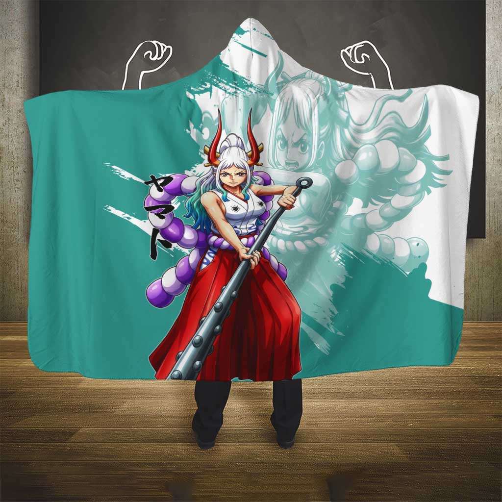 Yamato Oni Warrior One Piece Hooded Blanket Japanese Anime Manga Graphic