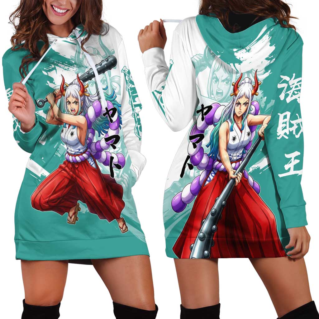 Yamato Oni Warrior One Piece Hoodie Dress Japanese Anime Manga Graphic