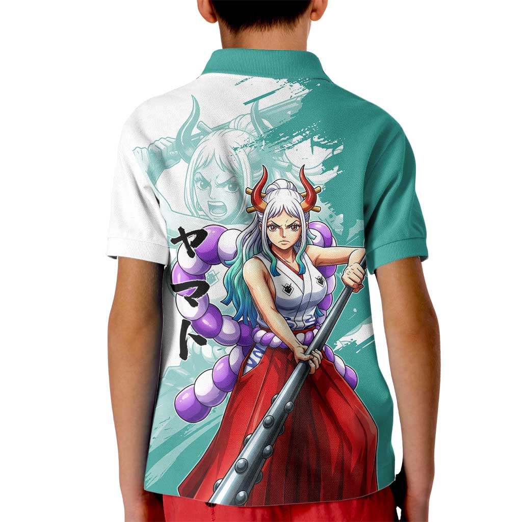 Yamato Oni Warrior One Piece Kid Polo Shirt Japanese Anime Manga Graphic
