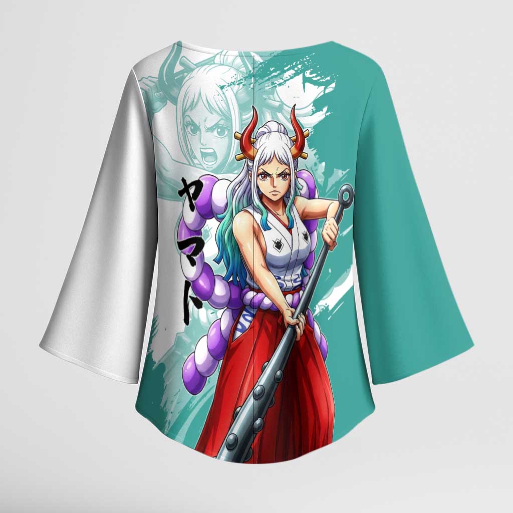 Yamato Oni Warrior One Piece Kimono Sleeve Blouse Japanese Anime Manga Graphic