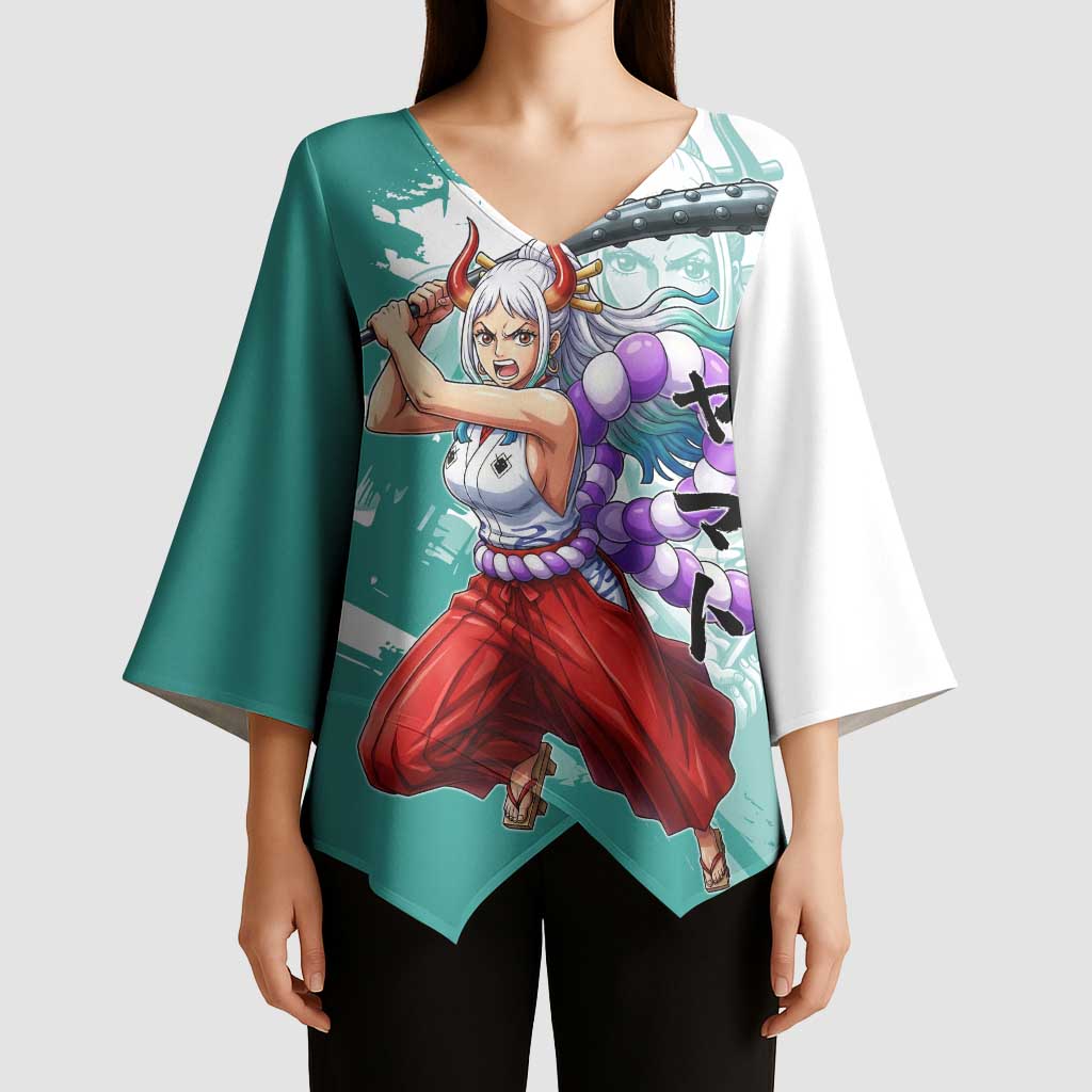 Yamato Oni Warrior One Piece Kimono Sleeve Blouse Japanese Anime Manga Graphic