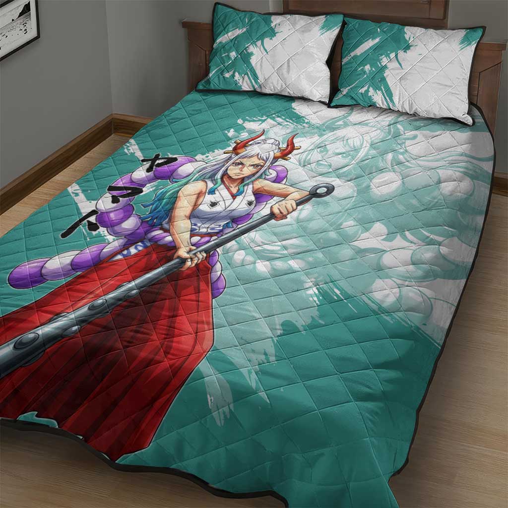 Yamato Oni Warrior One Piece Quilt Bed Set Japanese Anime Manga Graphic