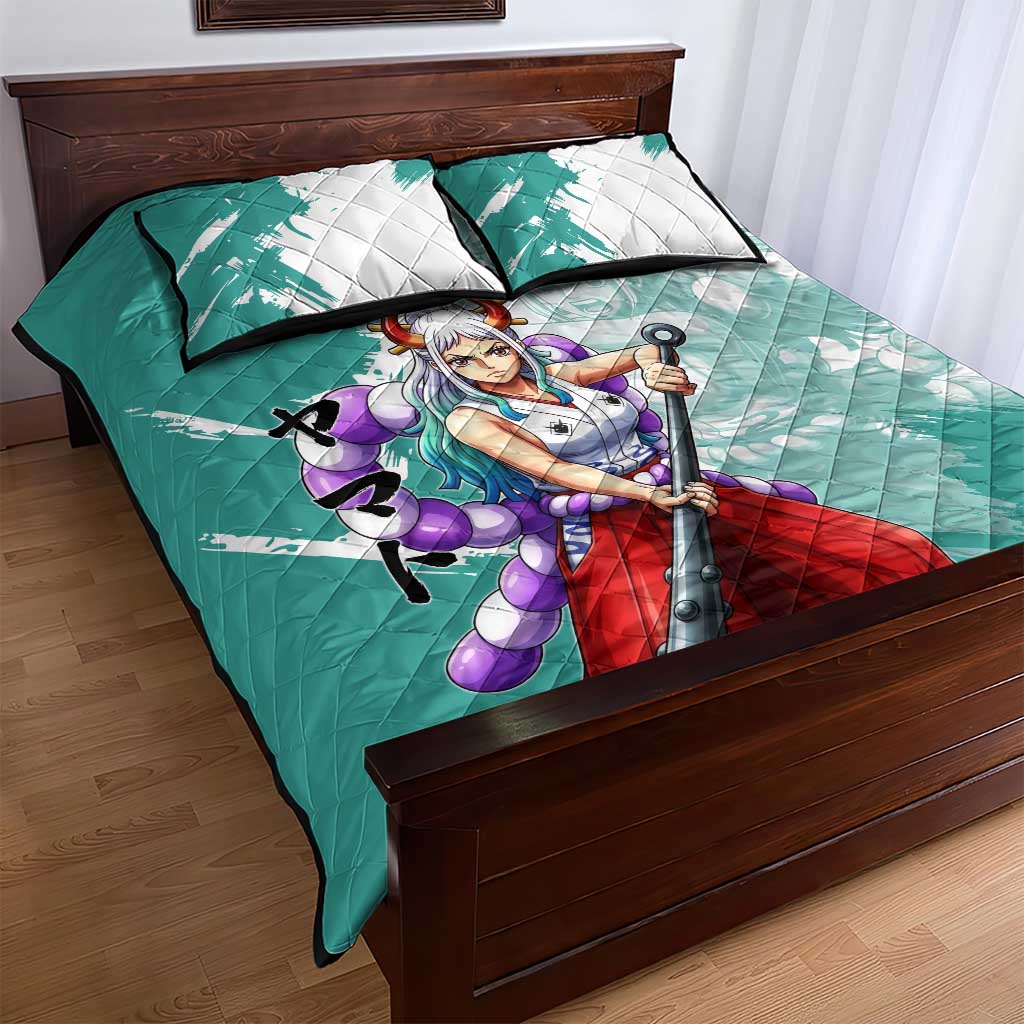 Yamato Oni Warrior One Piece Quilt Bed Set Japanese Anime Manga Graphic