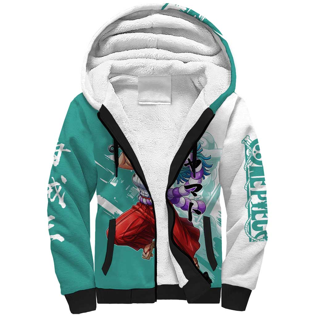 Yamato Oni Warrior One Piece Sherpa Hoodie Japanese Anime Manga Graphic