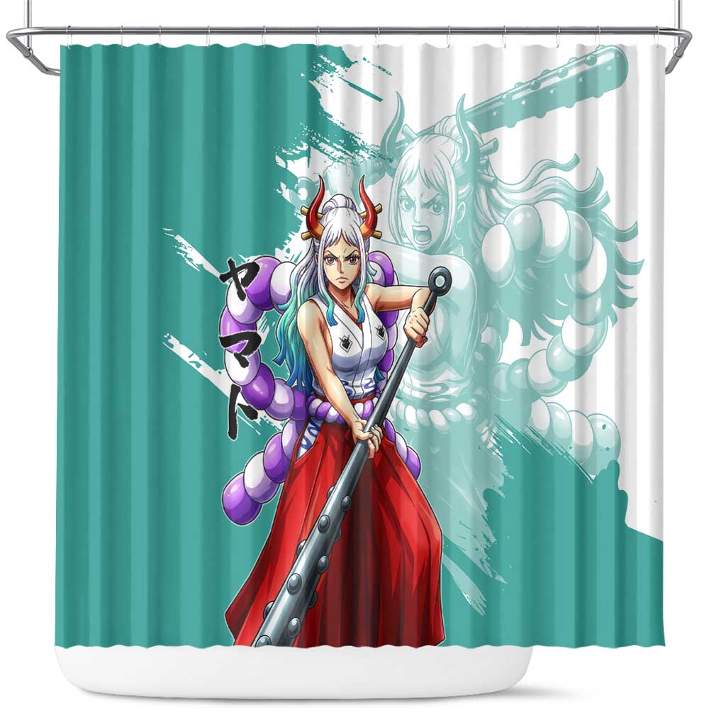 Yamato Oni Warrior One Piece Shower Curtain Japanese Anime Manga Graphic