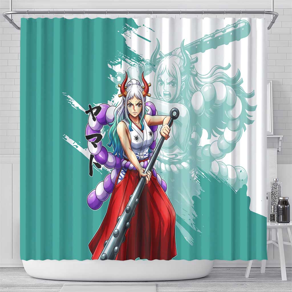 Yamato Oni Warrior One Piece Shower Curtain Japanese Anime Manga Graphic
