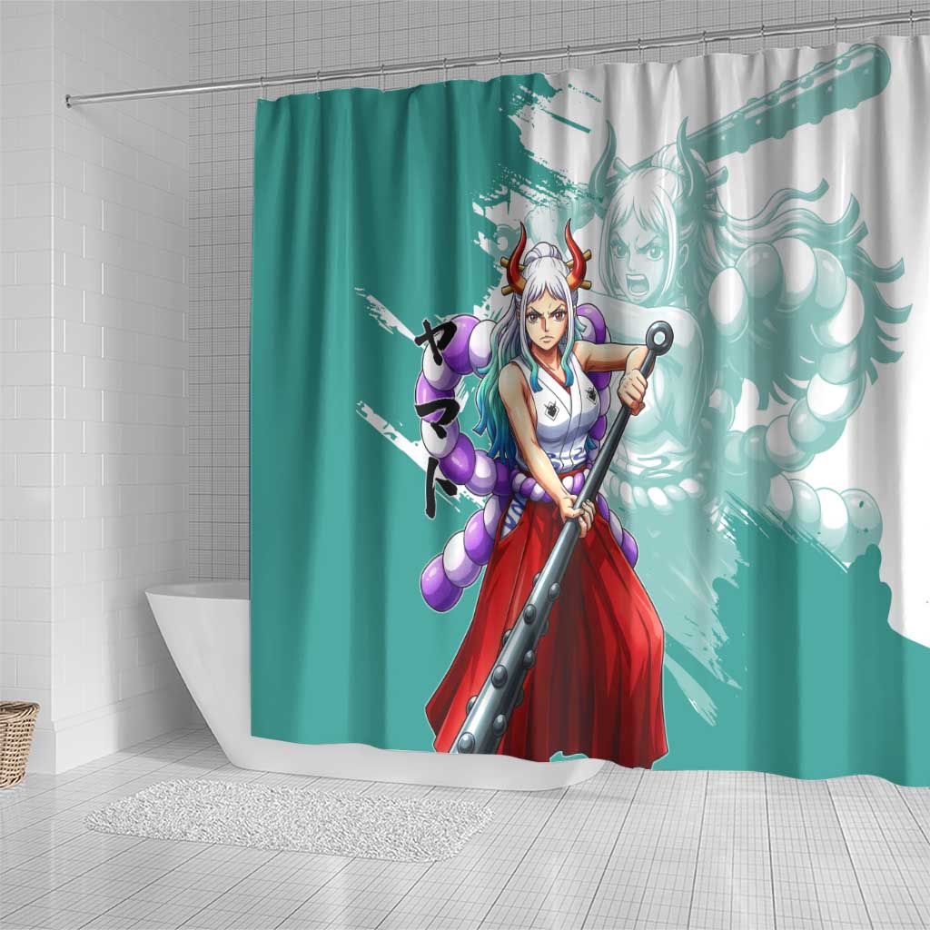 Yamato Oni Warrior One Piece Shower Curtain Japanese Anime Manga Graphic