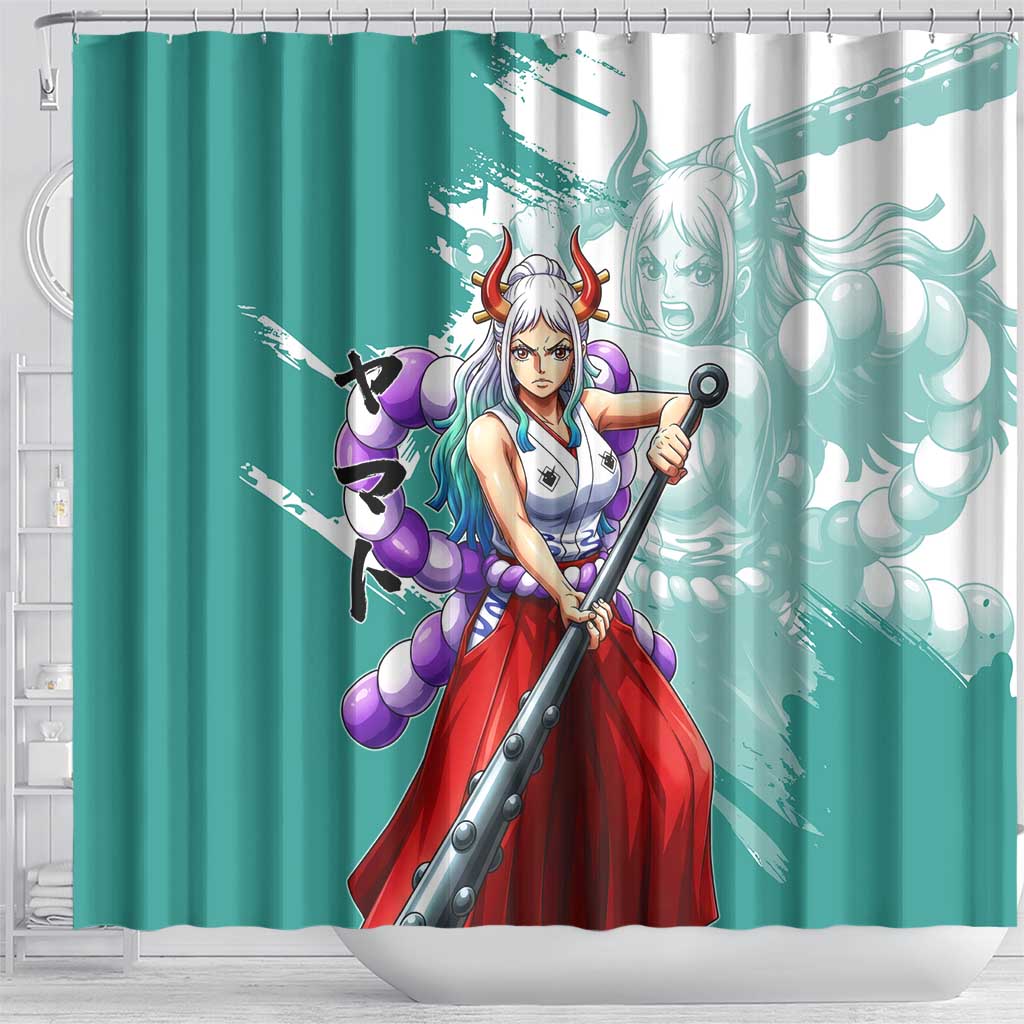 Yamato Oni Warrior One Piece Shower Curtain Japanese Anime Manga Graphic