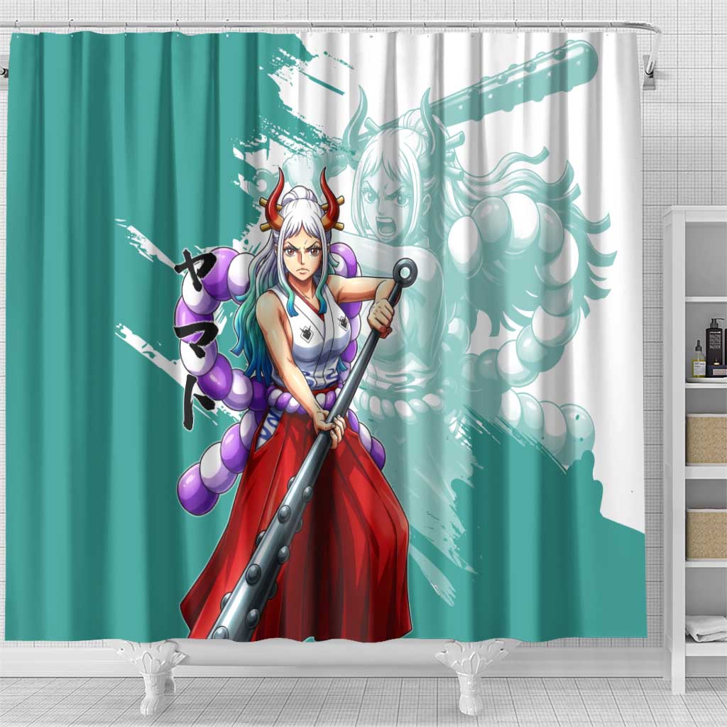 Yamato Oni Warrior One Piece Shower Curtain Japanese Anime Manga Graphic