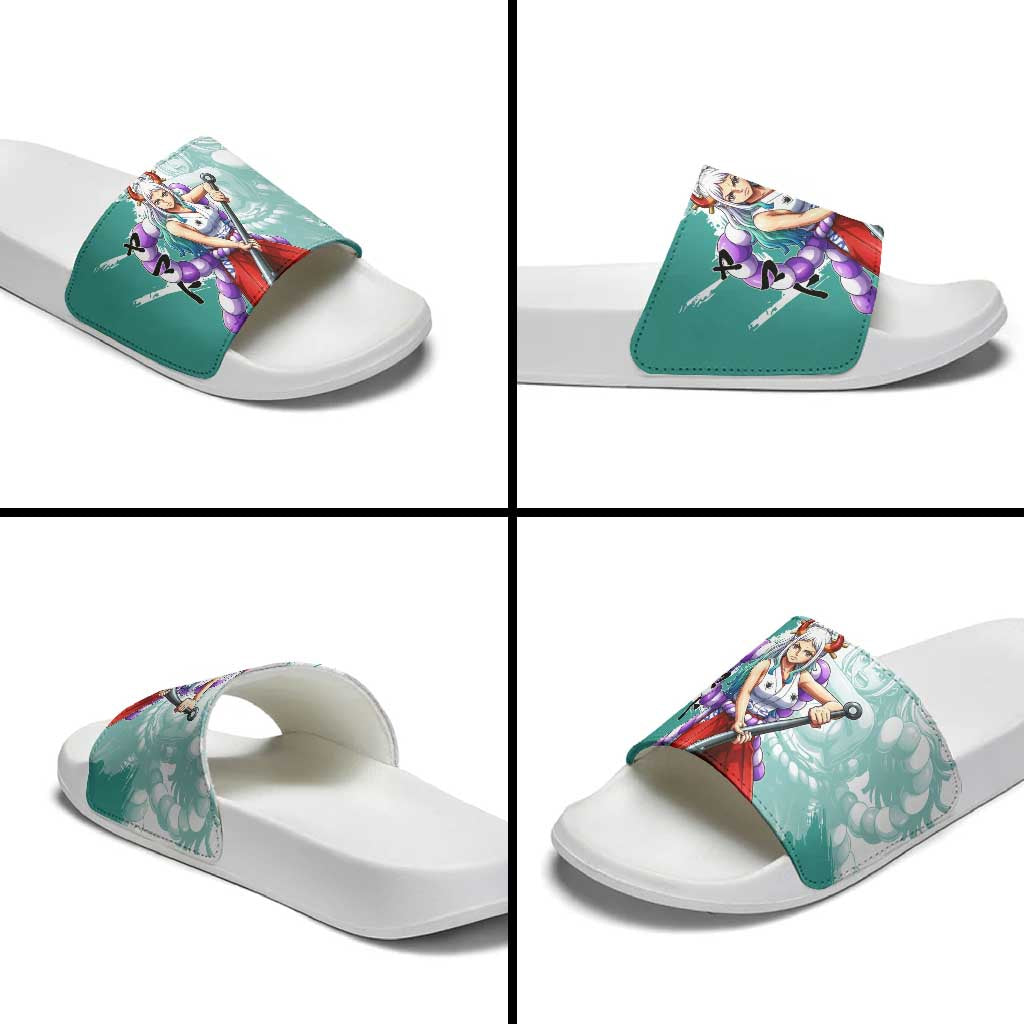 Yamato Oni Warrior One Piece Slide Sandals Japanese Anime Manga Graphic