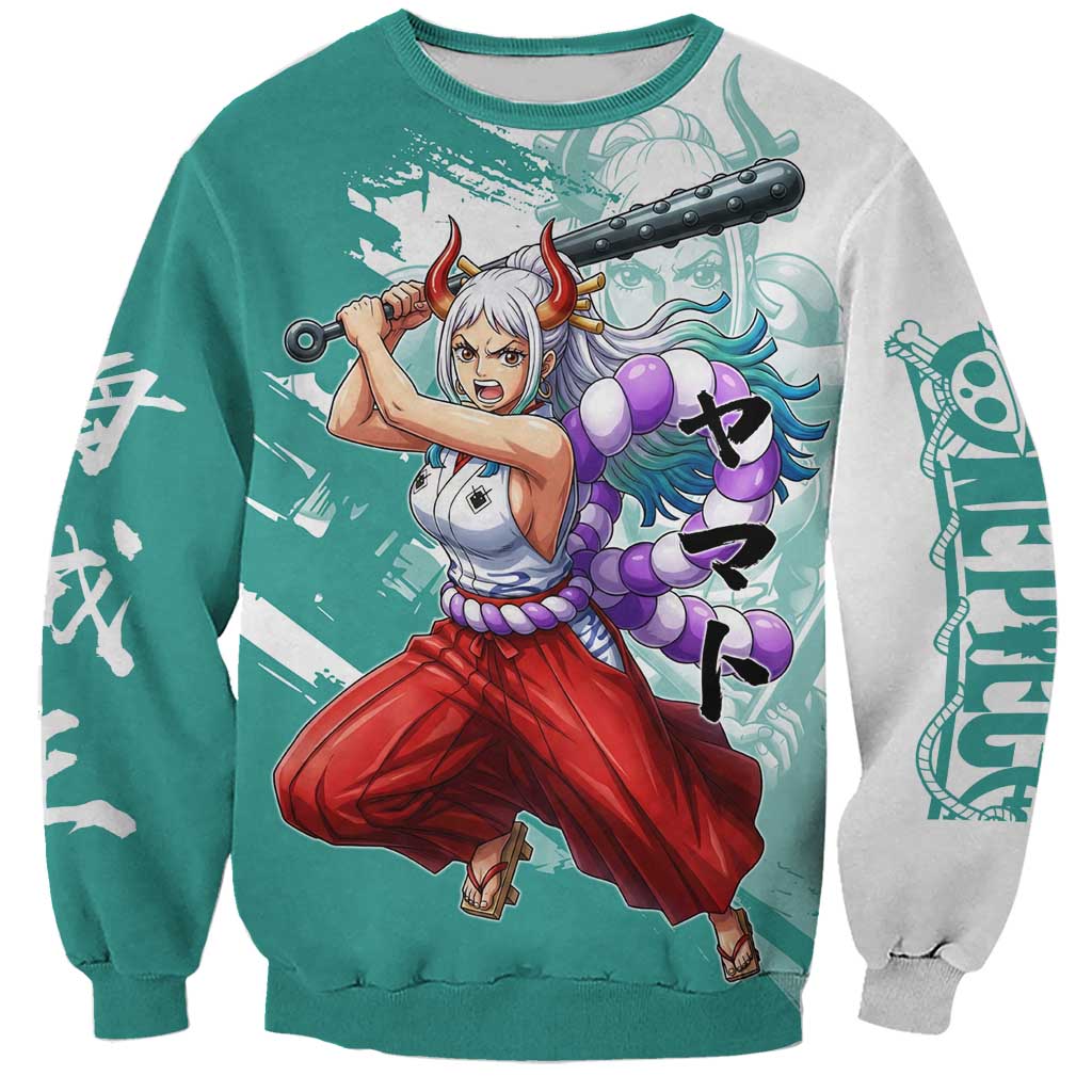Yamato Oni Warrior One Piece Sweatshirt Japanese Anime Manga Graphic