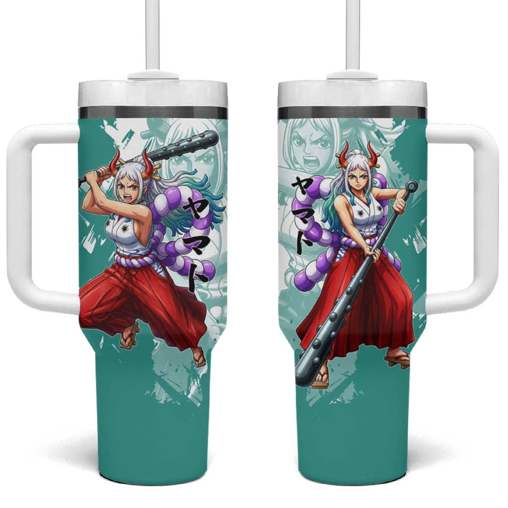 Yamato Oni Warrior One Piece Tumbler With Handle Japanese Anime Manga Graphic