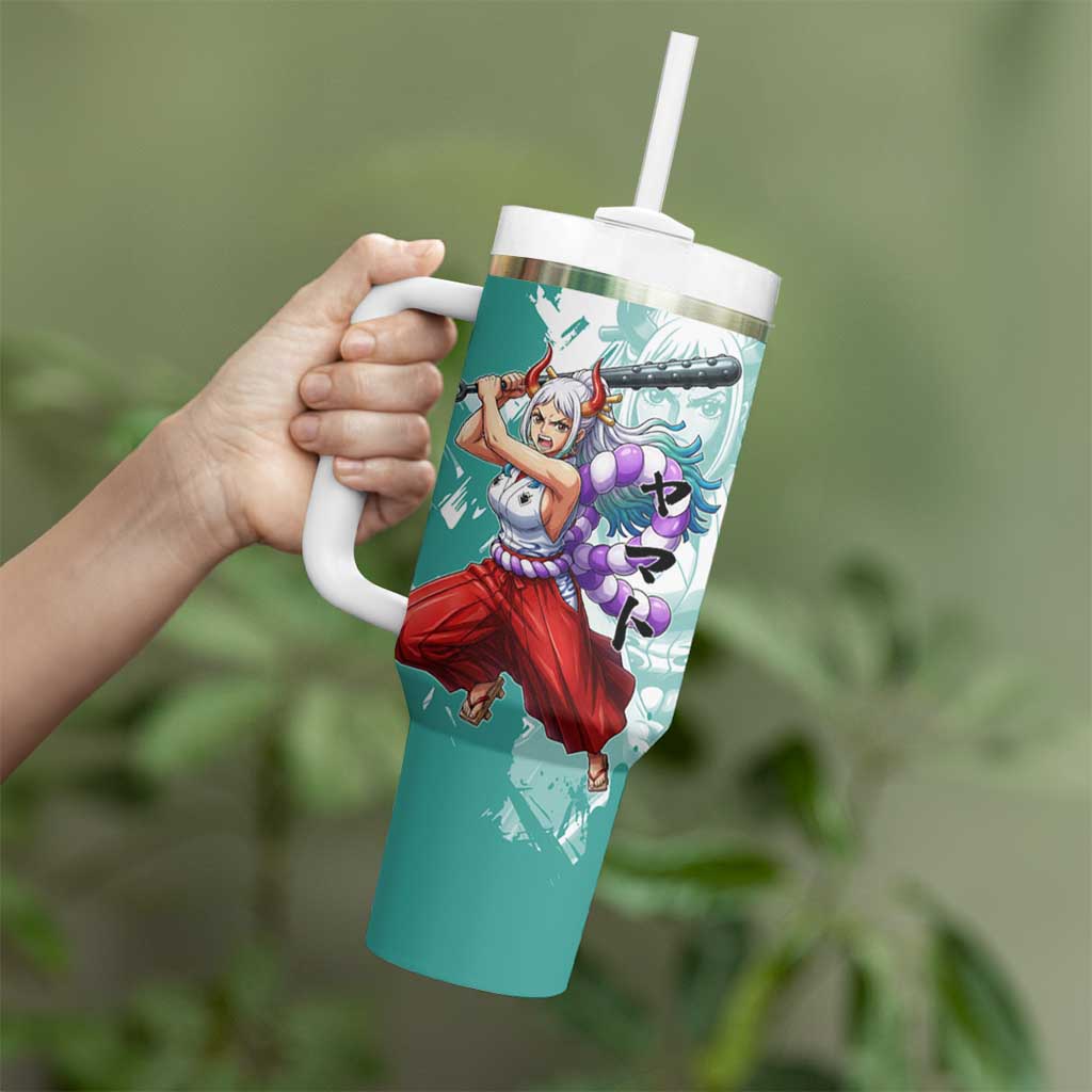 Yamato Oni Warrior One Piece Tumbler With Handle Japanese Anime Manga Graphic