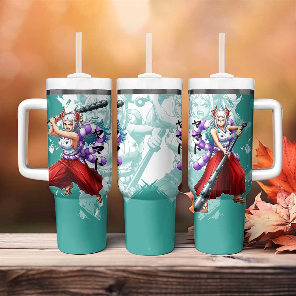 Yamato Oni Warrior One Piece Tumbler With Handle Japanese Anime Manga Graphic