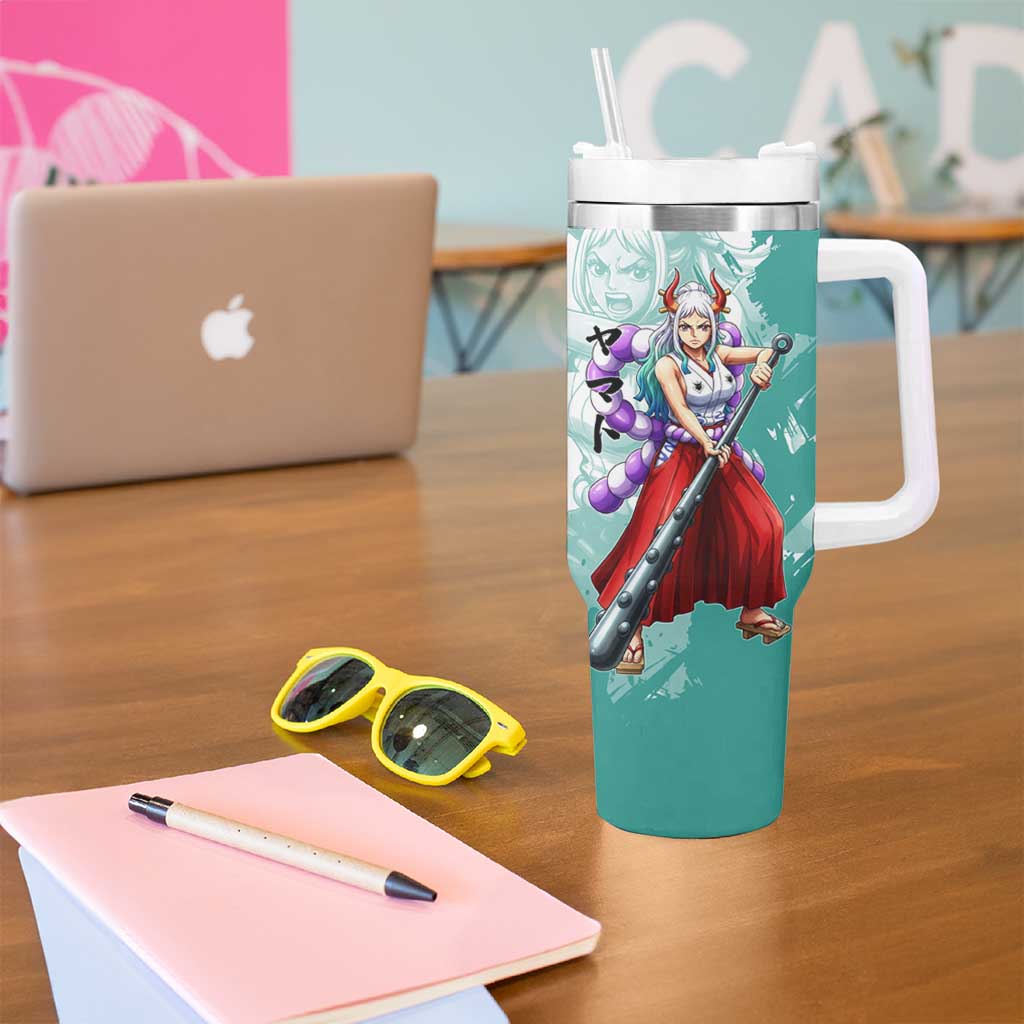 Yamato Oni Warrior One Piece Tumbler With Handle Japanese Anime Manga Graphic