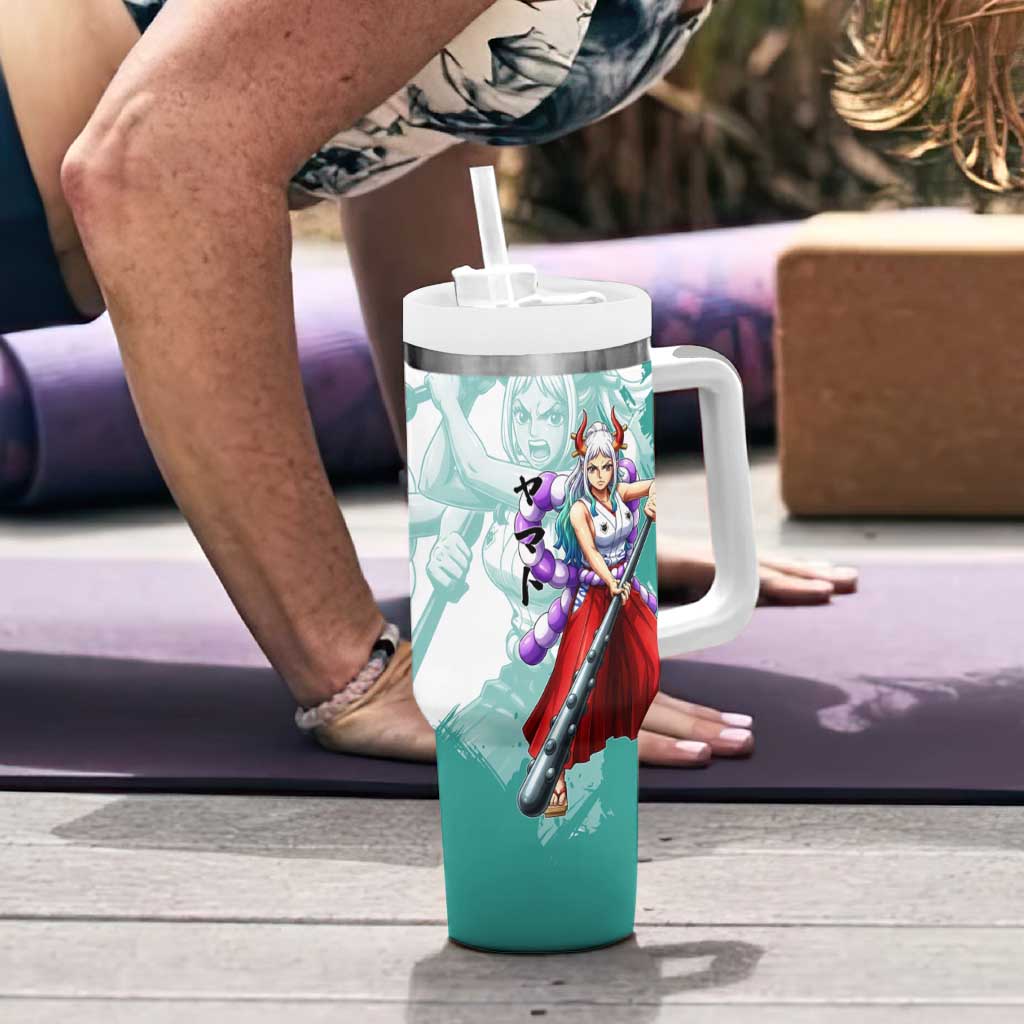 Yamato Oni Warrior One Piece Tumbler With Handle Japanese Anime Manga Graphic