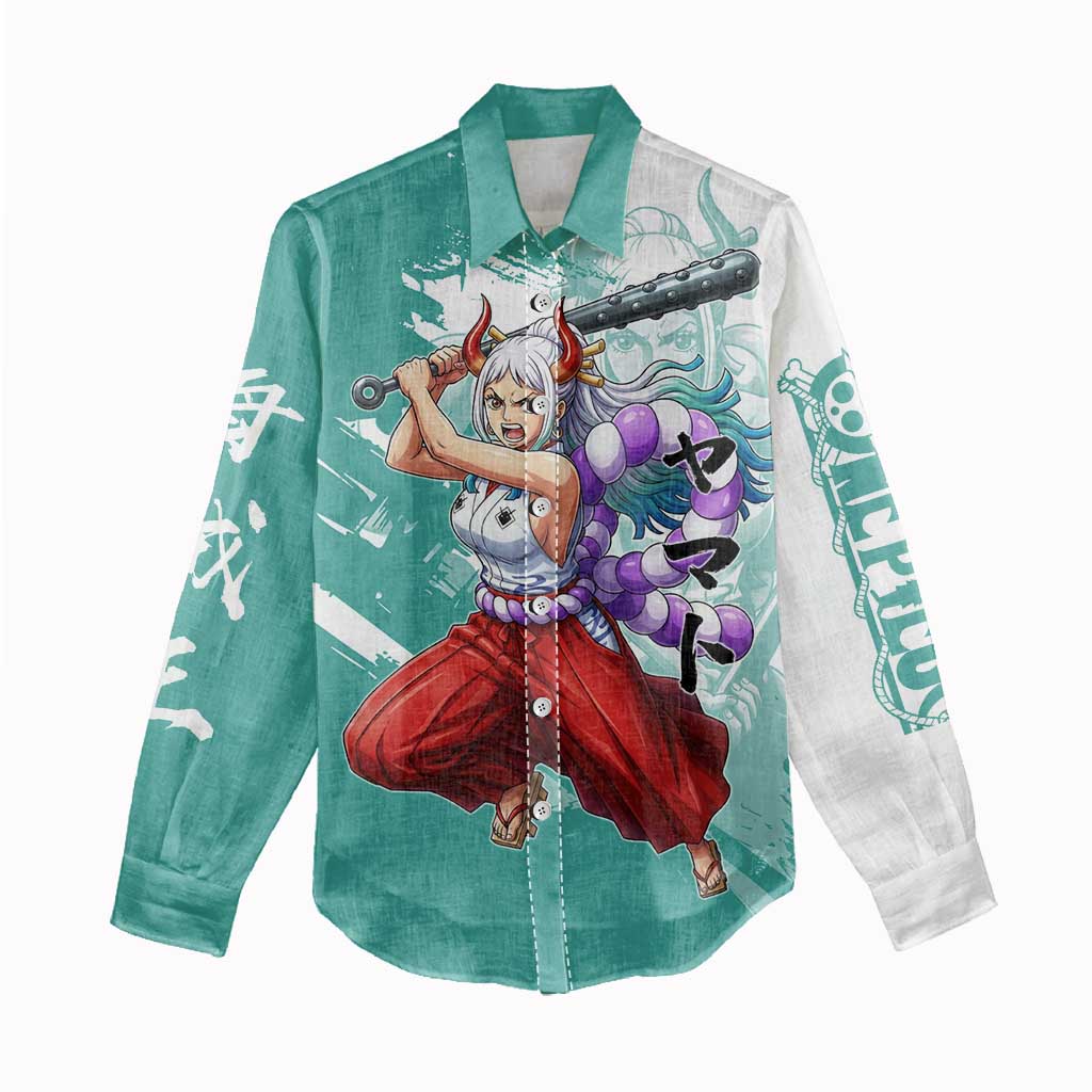 Yamato Oni Warrior One Piece Women Casual Shirt Japanese Anime Manga Graphic