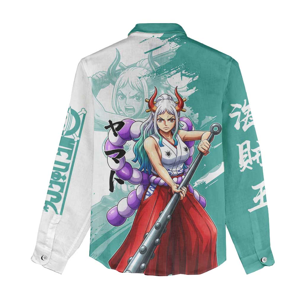 Yamato Oni Warrior One Piece Women Casual Shirt Japanese Anime Manga Graphic